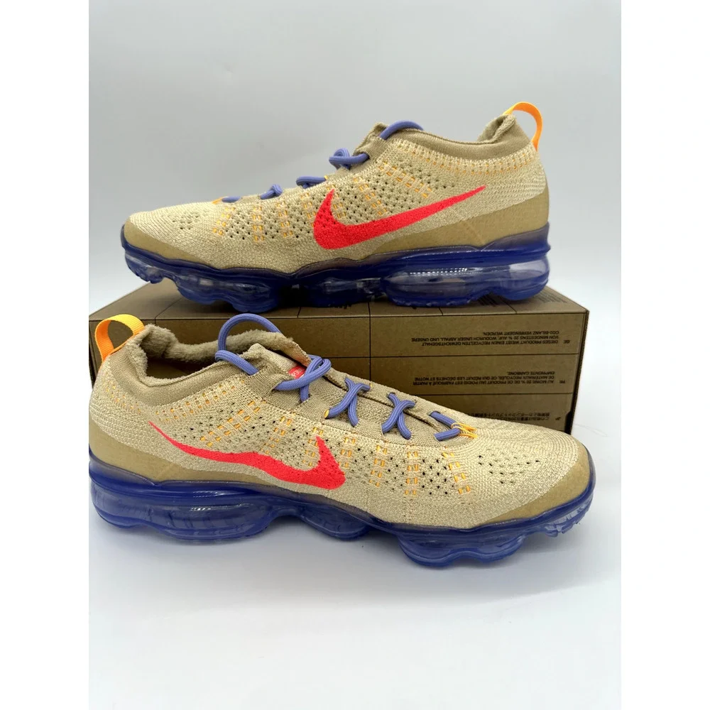 Nike Air VaporMax 2023 Flyknit Women's size 5.5 Tan Blue running shoe DV6840 200 - Picture 2 of 6